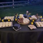 Rustic dessert table with cupcakes and cookies at Brown Family Homestead wedding